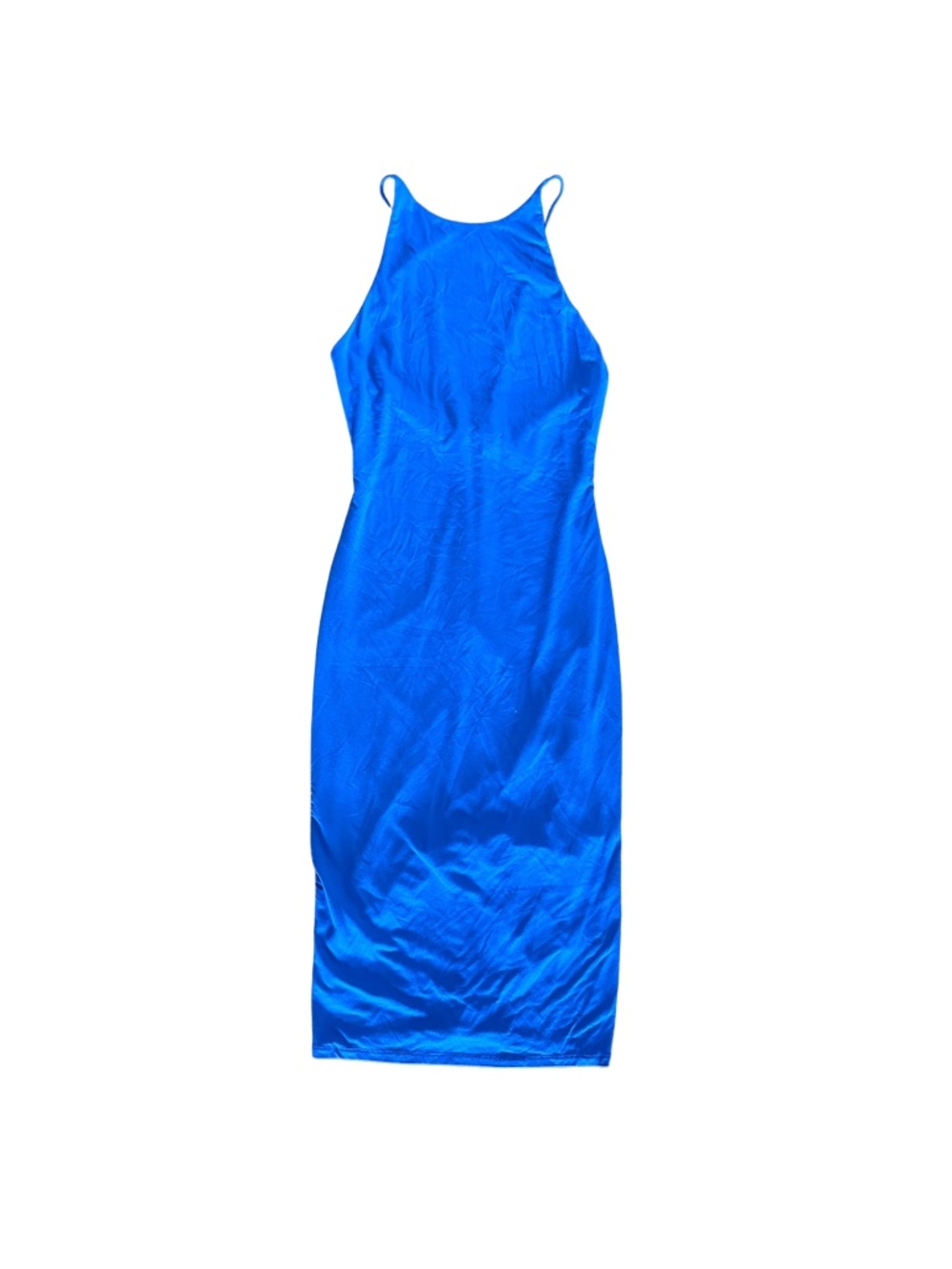 Alice + Olivia Delora Spaghetti Strap Fitted Bodycon Midi Dress Imperial Blue 2